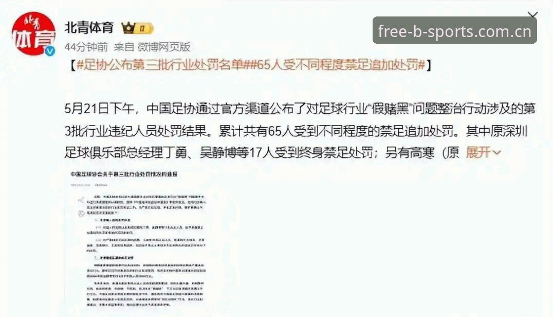 足协重拳VS行业乱象：第三批禁足名单与足球生态净化全面对比